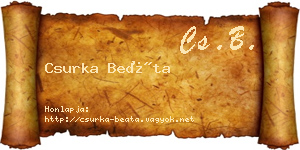 Csurka Beáta névjegykártya